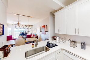 Fridge, microwave, oven, stovetop - 2BR Gulf view condo with pool access (Miramar Beach)