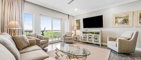 TV, DVD player, stereo