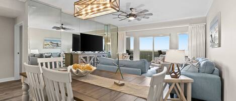 TV, DVD player, offices