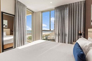 1 غرفة نوم وخدمة الإنترنت وملاءات أسرّة