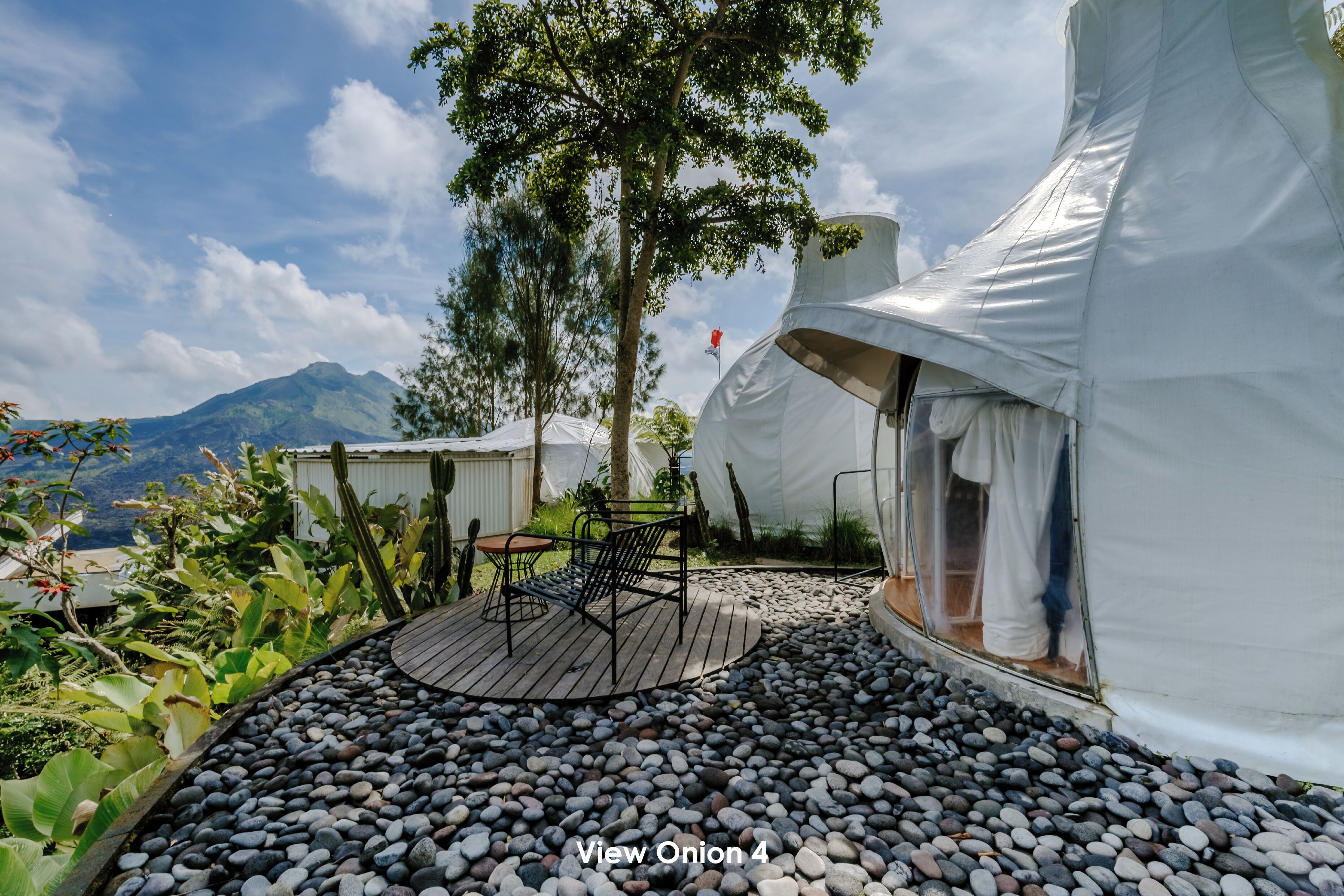 Barraca básica, 1 cama Queen, vista para o jardim | Roupa de cama