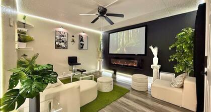 The Elevé Suite|Cinema Lounge Fireplace|Gulf Coast