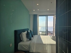Superior Apartment, Balcony, Beach View | Bathroom | Free toiletries, hair dryer, bathrobes, slippers - Marina Hillside Condotel (An Thoi)