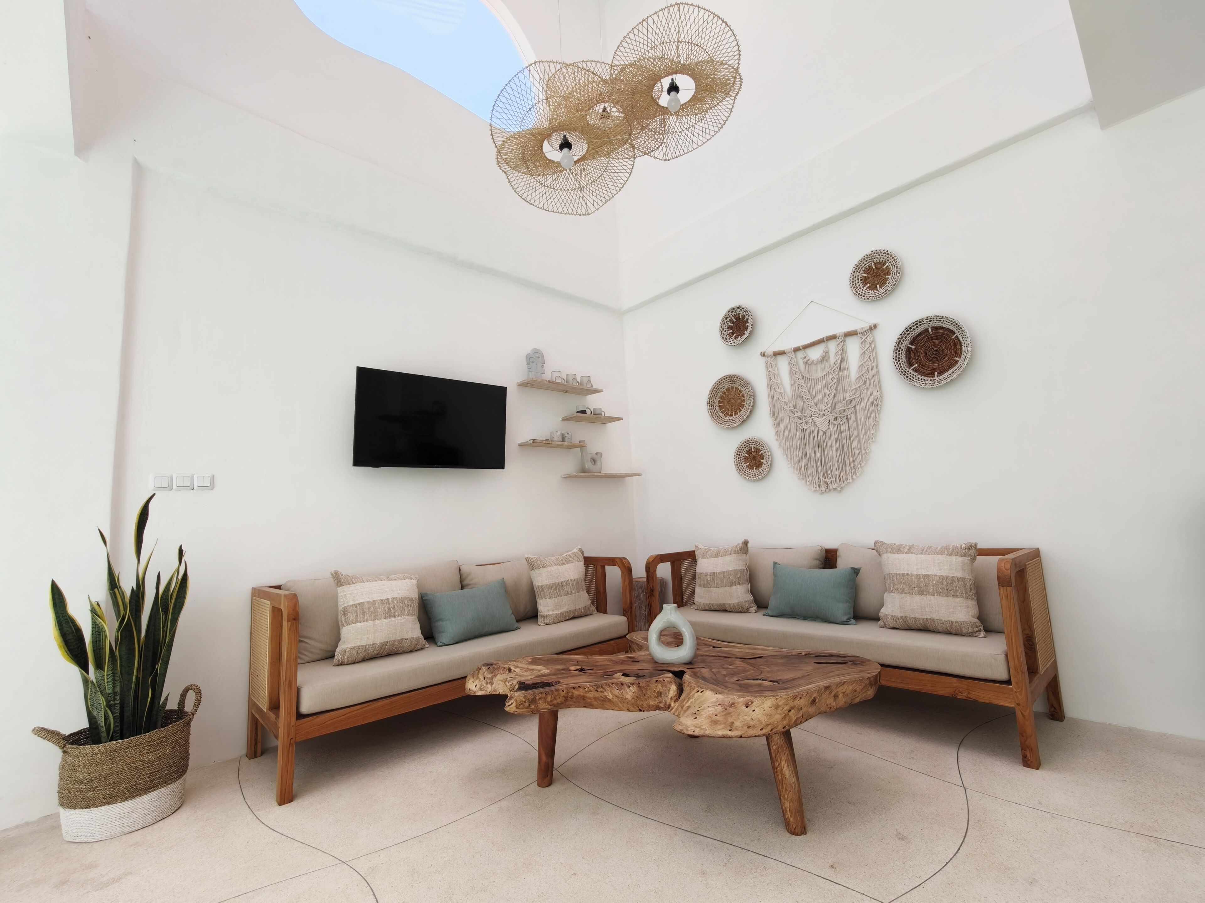 Outdoor banquet area