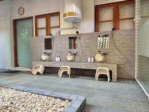 Standard Shared Dormitory | Bathroom | Shower, hair dryer, bathrobes, slippers - Nozawa Hostel and Onsen (Chiang Mai)