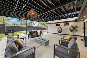 Terrace/patio - Marble Charm • Private Pool • Spacious Living Area • 3BR/2BA • Near Galleria • (Houston)