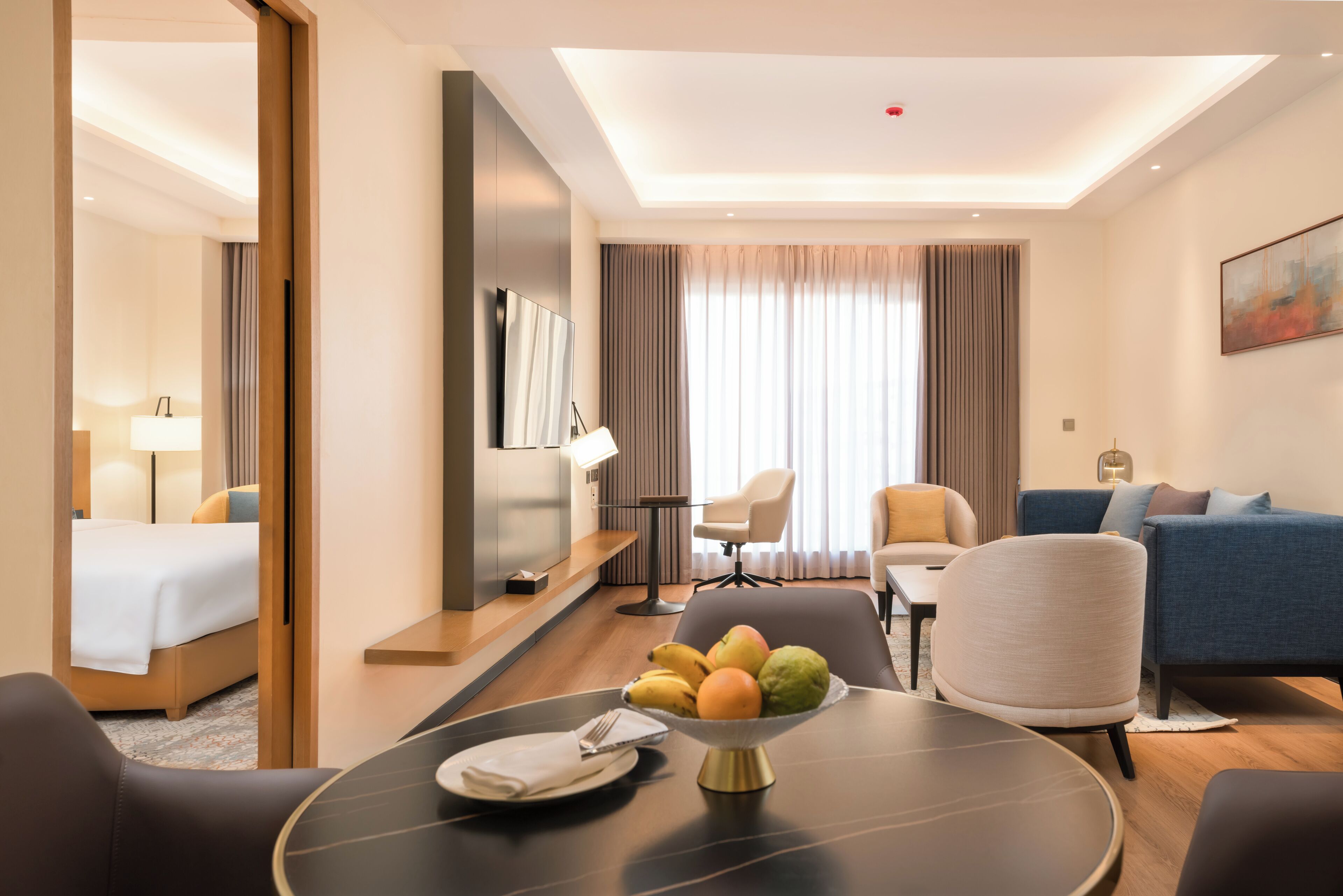Suite, 1 cama matrimonial | Escritorio, espacio para trabajar con laptop y insonorización 