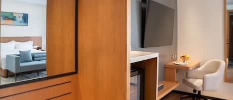 Desk, laptop workspace, soundproofing, iron/ironing board