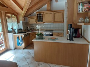Fridge, oven, stovetop, dishwasher - Vacation apartment 95 sqm for max. 5 pers. (Kiefersfelden)