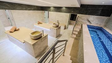 Sauna, steam room, Turkish bath, massages