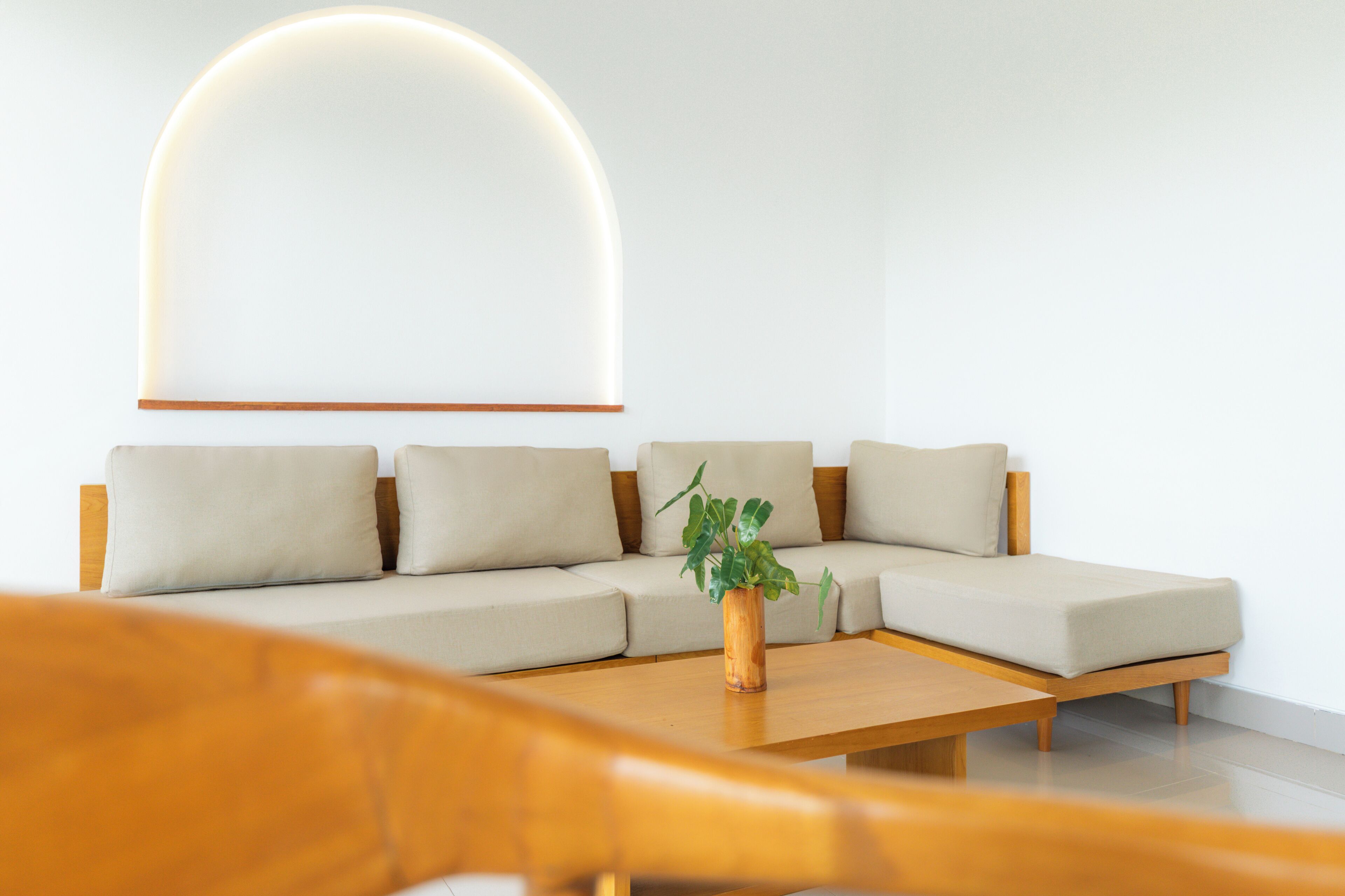 디럭스 빌라, 수영장 전망 | 거실 공간