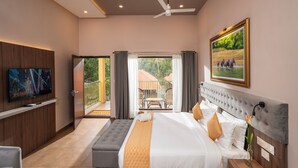 Kamar Double Deluks, balkon, pemandangan halaman