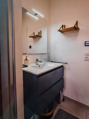 Bathroom - Apartment "Les Ondes" near the Medieval City of Conflans (Albertville)