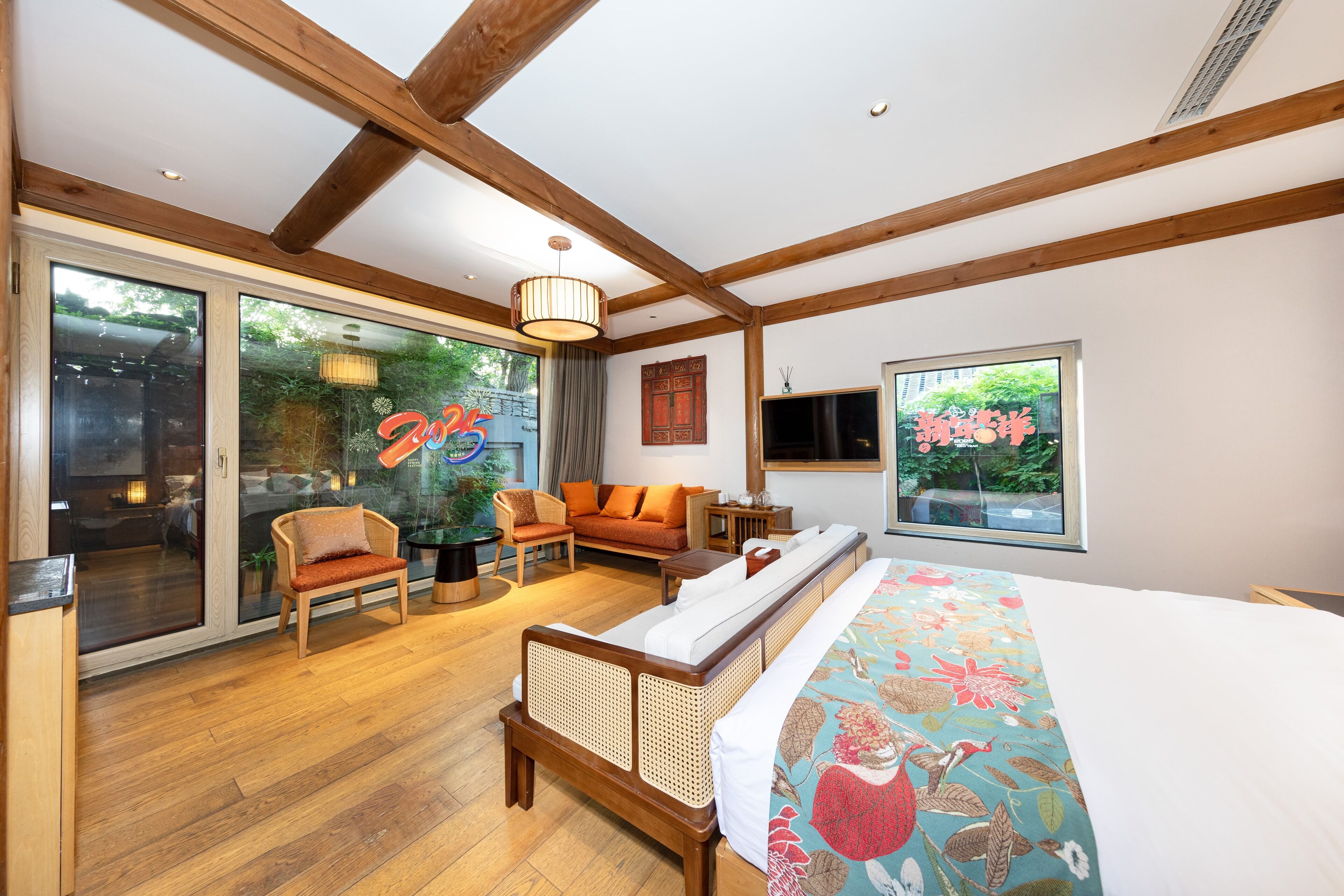 Deluxe Triple Room, Garden View | Premium bedding, memory foam beds, desk, free WiFi