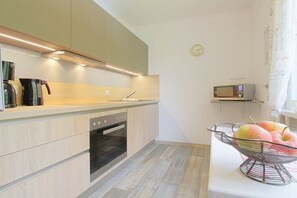 Fridge, microwave, oven, stovetop - Sparrow in the house Tanneneck (Hohegeiss)