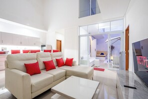 Living area - Luxury minimalist villa The Toy (Kerobokan)