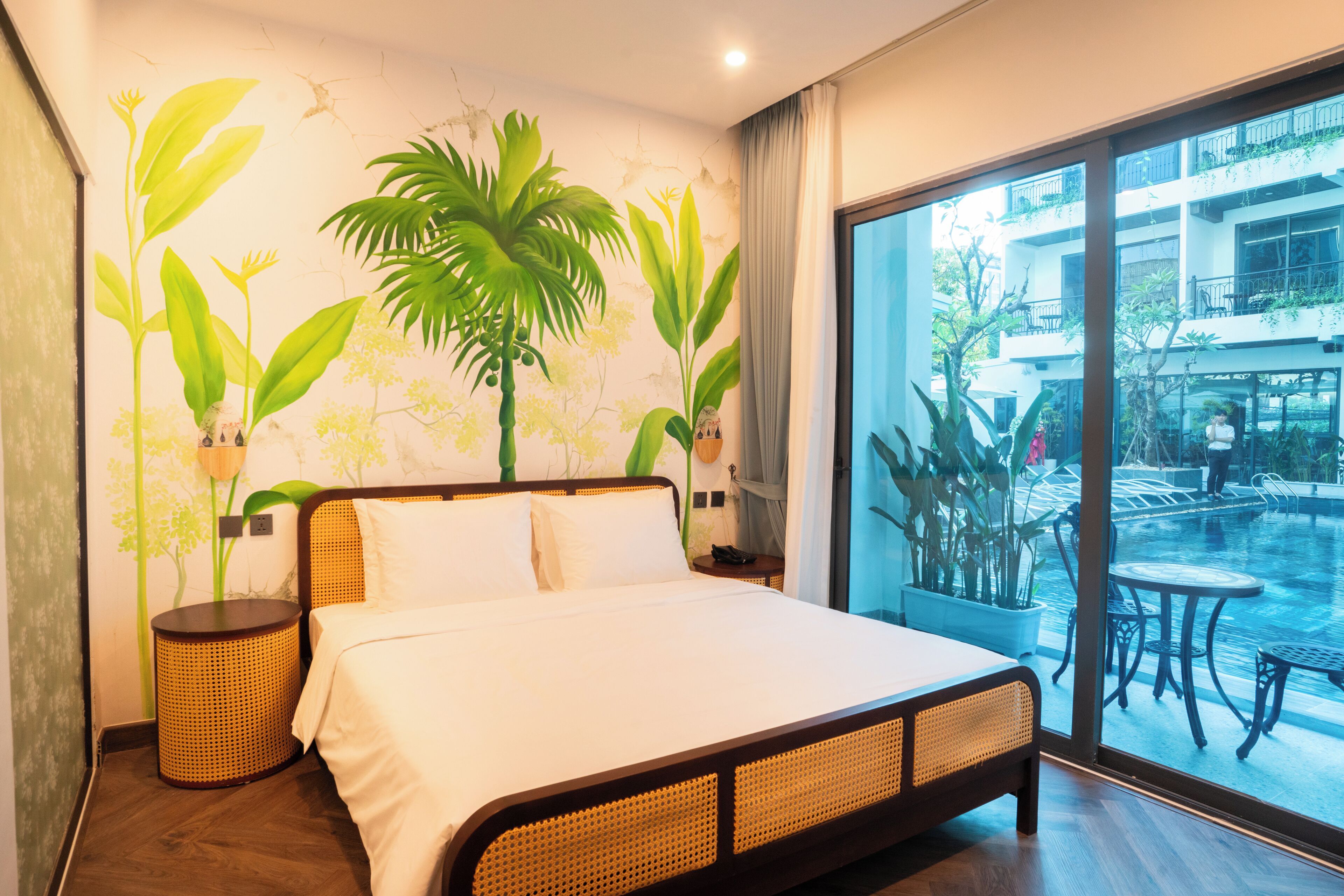 Deluxe Double Room, Pool View | In-room safe, desk, laptop workspace, soundproofing