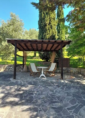 Terrace/patio - Cozy barn in the green 5 km to Florence Italy (Fiesole)