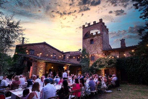 Außenbereich für Bankette