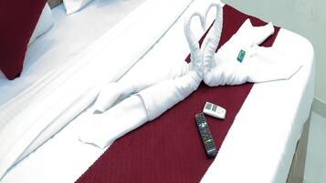 Hochwertige Bettwaren, kostenloses WLAN, Bettwäsche