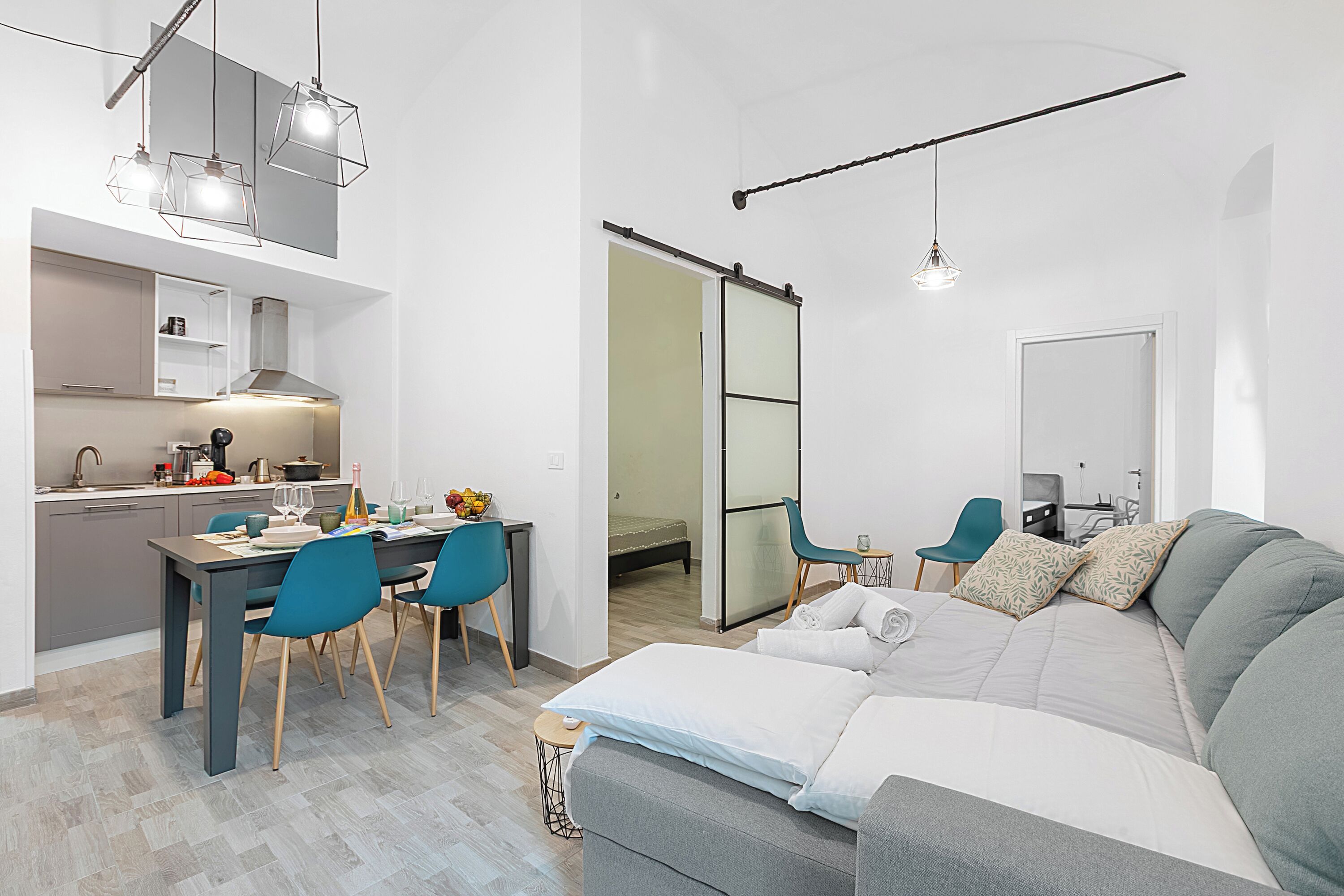 Standard Apartment, Multiple Bedrooms, 2 Bathrooms (Saro House) | Living area | 21-inch TV with cable channels