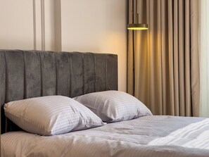 Iron/ironing board, WiFi, bed sheets - Apartment 1+1 Qoople Legend A35 100 meters from the sea (Alanya)