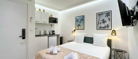 Strykejern/-brett, wi-fi (inkludert) og sengetøy