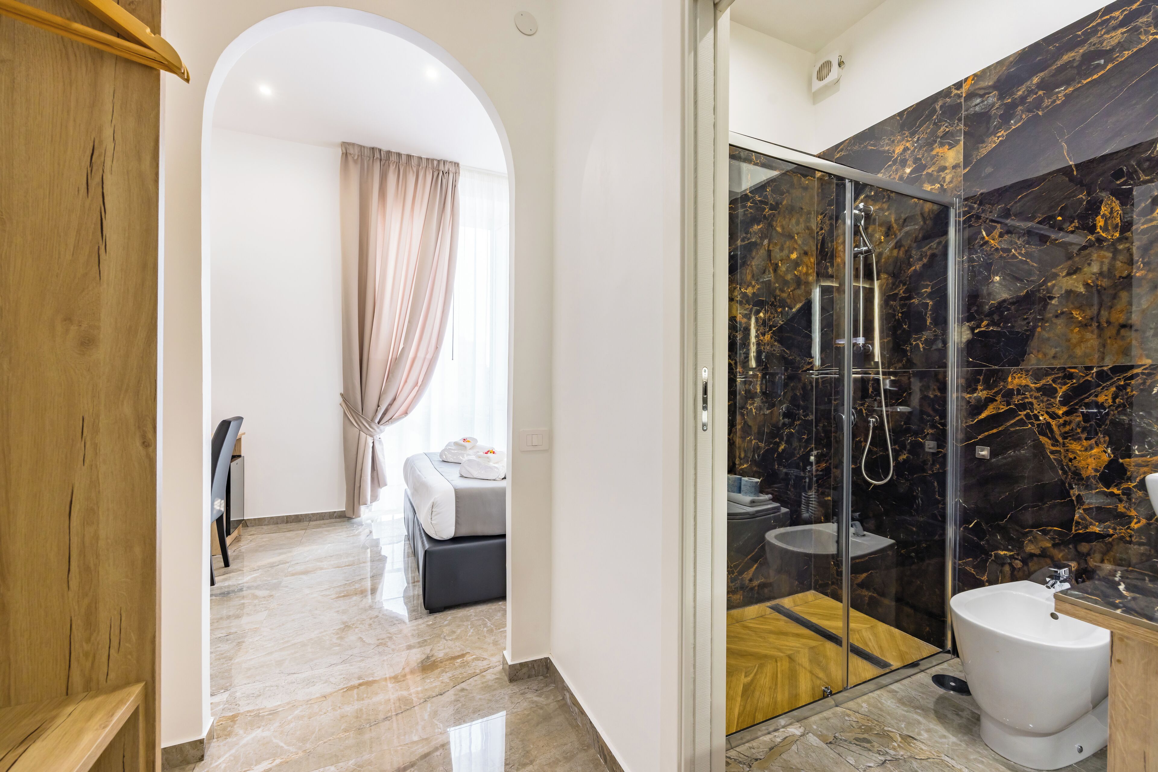 Superior Double or Twin Room, Mountain View | Bathroom | Shower, hair dryer, towels, soap