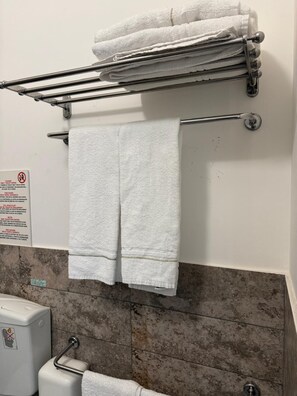 Regadera, amenidades de baño gratuitas, secadora de cabello, pantuflas 