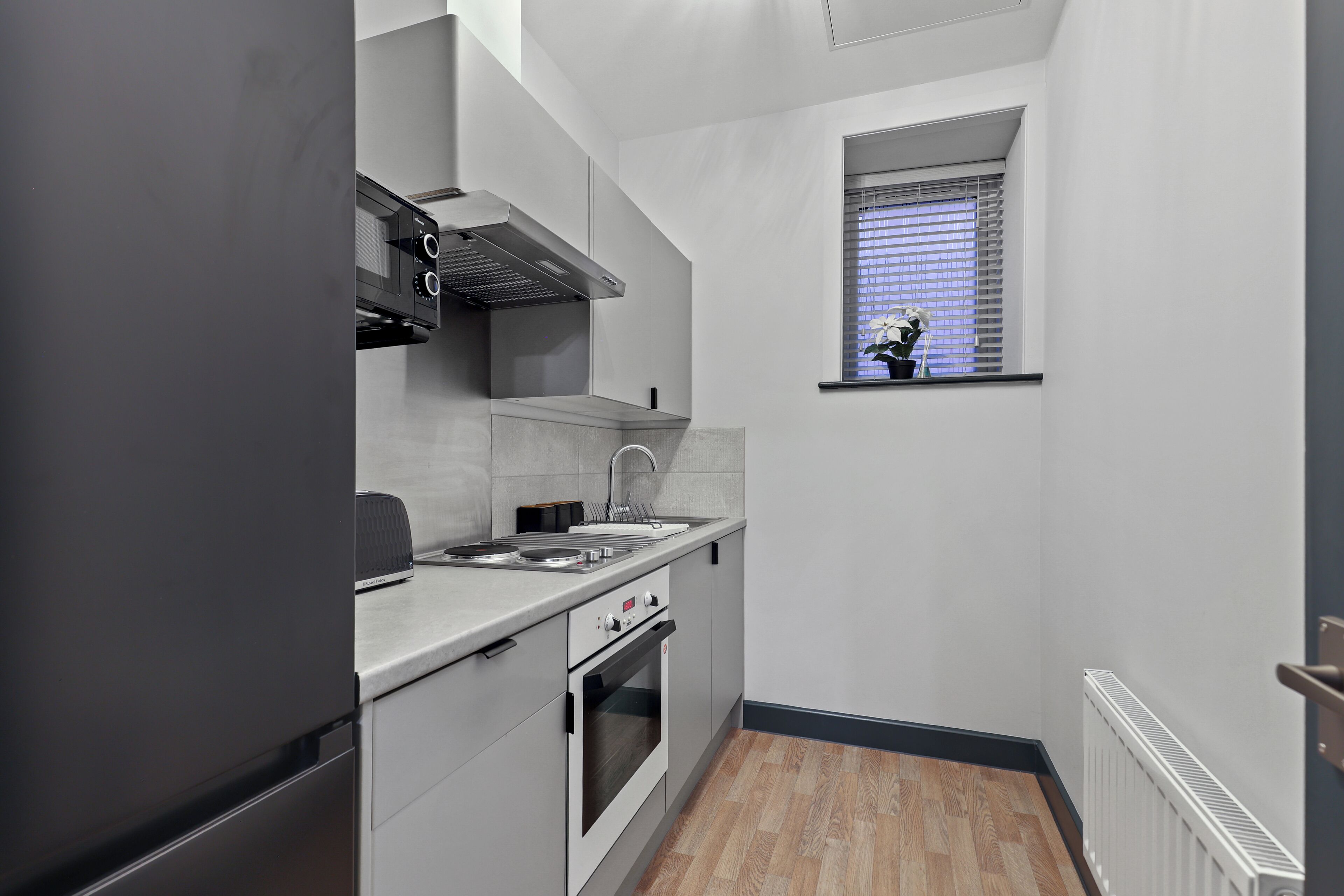 Luksushuoneisto | Yksityinen keittiö | Täysikokoinen jääkaappi, mikroaaltouuni