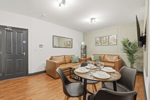 Deluxe Apartment | Living area - Clayton Apartments (Newcastle-upon-Tyne)