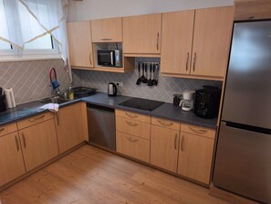 Fridge, microwave, stovetop, dishwasher - Apartment "Paula" with Mountain View, Private Terrace and Wi-Fi (Leutasch)