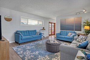 Apartamento, 3 quartos, vista para o jardim | Área de estar