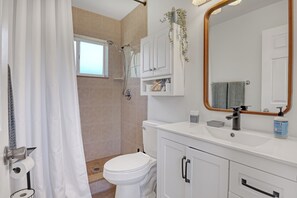 Bathroom - Vibrant Coastal Cottage with Pool (Indian Harbour Beach)