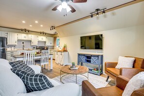 Interior - Cozy A-frame Cabin: Steps to Lake Camelot Beach! (Nekoosa)