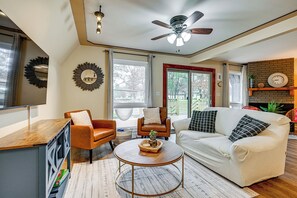 Interior - Cozy A-frame Cabin: Steps to Lake Camelot Beach! (Nekoosa)