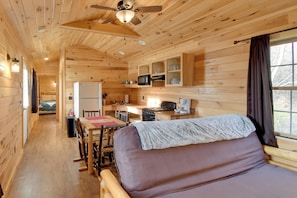 House (1 Bedroom) | Interior - Lakefront Cabin Living w/ Dock Access on Sodus Bay (North Rose)