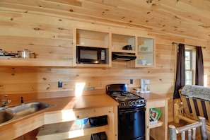House (1 Bedroom) | Interior - Lakefront Cabin Living w/ Dock Access on Sodus Bay (North Rose)