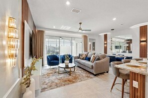 Maison mitoyenne, 5 chambres | Coin séjour