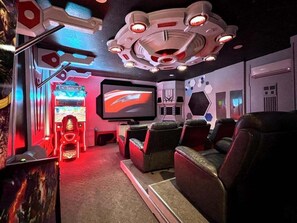 House, Multiple Bedrooms | Game room - Scifi Theater Amazing Theme 7 Bed Pool Home 7 Bedroom Home (Davenport)