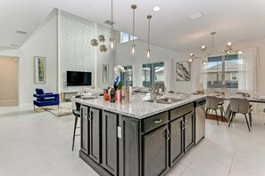 Villa, 6 Bedrooms | Interior - Luxury High Ceilings Pool, Spa Beautiful Home! 6 Bedroom Villa (Kissimmee)