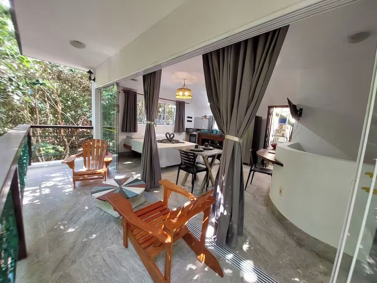 Appartement Deluxe, véranda, vue jardin | Lanai