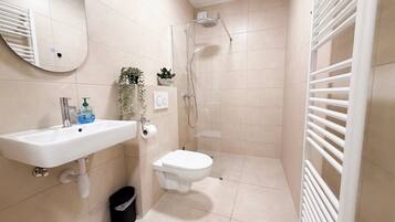 Hair dryer, towels