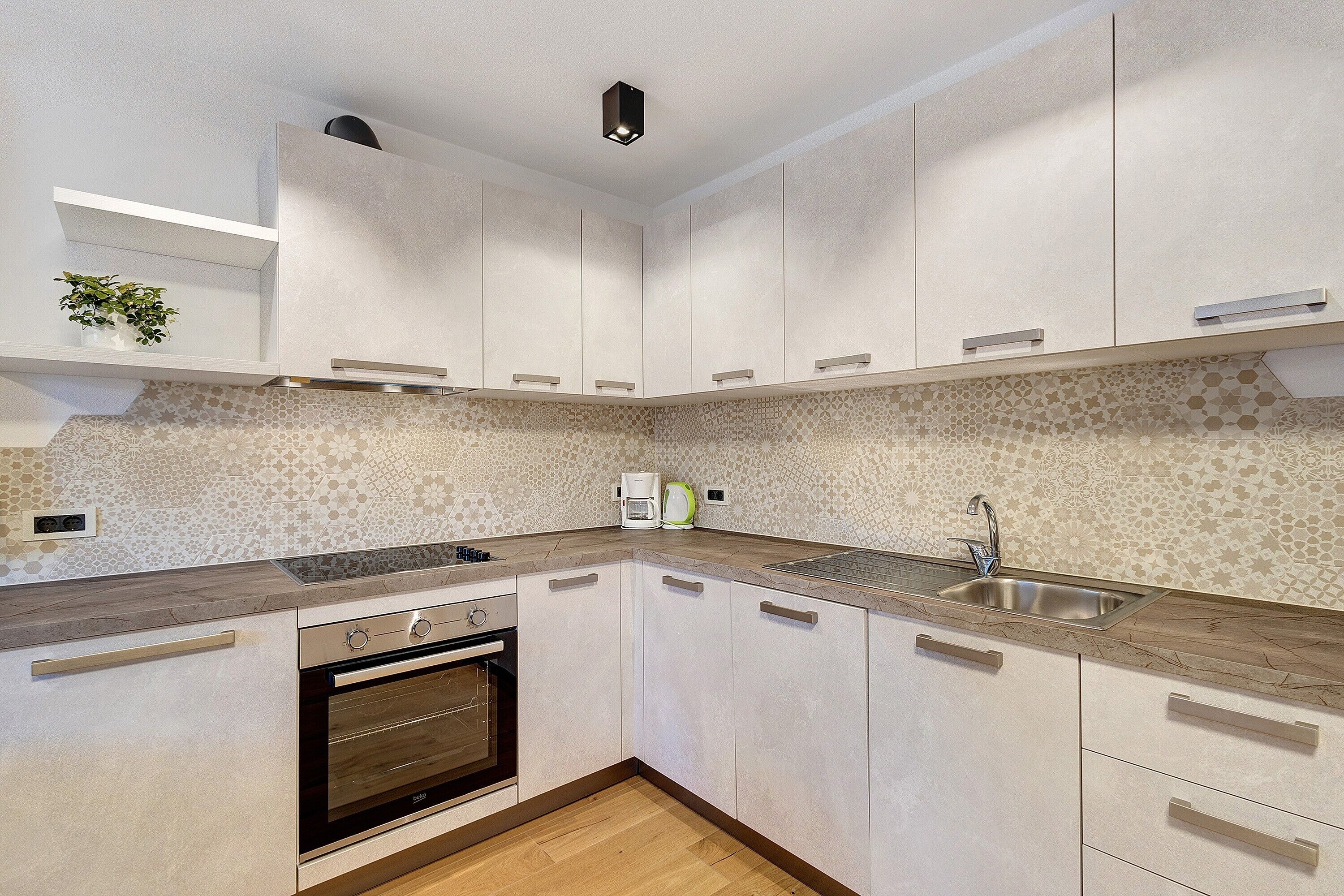 Fridge, oven, stovetop, dishwasher