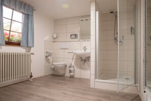 Douche, serviettes fournies