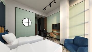 Classic Twin Room | In-room safe, desk, laptop workspace, iron/ironing board