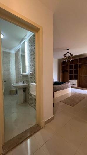Towels, soap, toilet paper