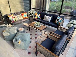 Terrace/patio - NEW! Saugatuck Lux Resort Style Oasis - Private Pool & Hot Tub! (Saugatuck)