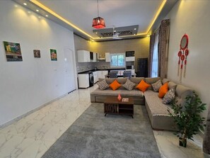Living area - Swan Apartment in Luxurious Villa Aphrodite (Al Bairat)