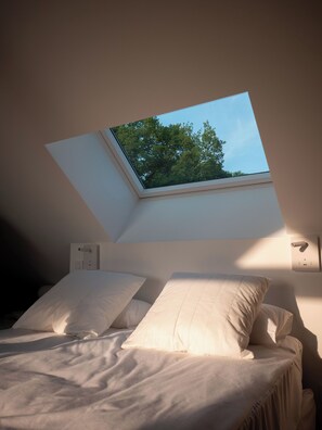 Een strijkplank/strijkijzer, wifi, beddengoed